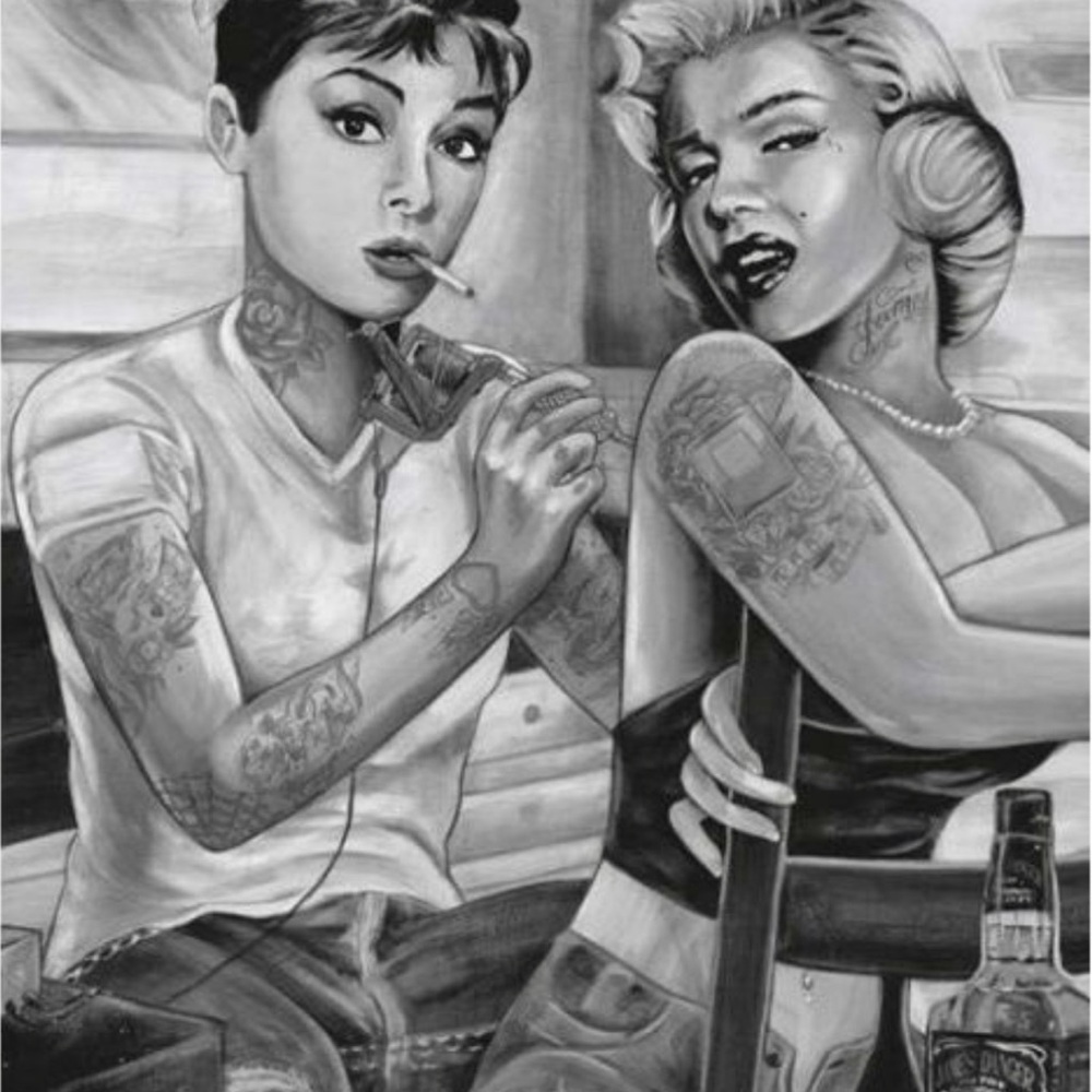Audrey and Marilyn Poster